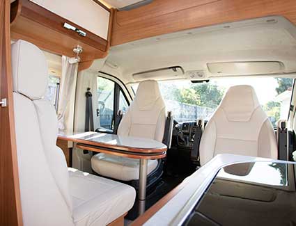 Vehicle Recreational Interior In Wooden View Of Motorhome Modern Camper Rv Van